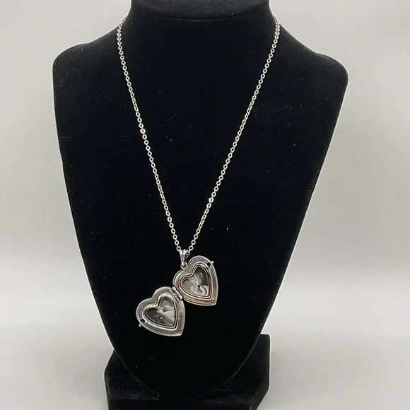 Brighton Sweet Memory Silver Plated Heart Locket Necklace - Picture 3 of 6